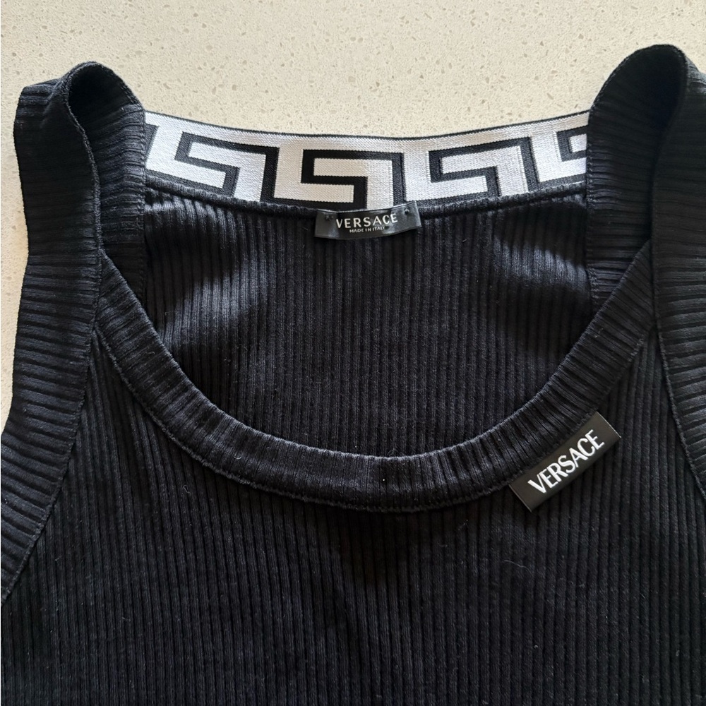 Black Ribbed Tank Top - Picture 2 of 4